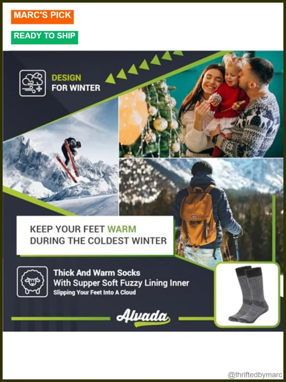 Warm Thermal Wool Socks Moisture Wicking Breathable Calf Socks
